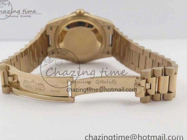 Day-Date Dial President RG on 128239 MOP Best Bp Edition Maker White Crystral Markers 36 Bracelet RG 0715